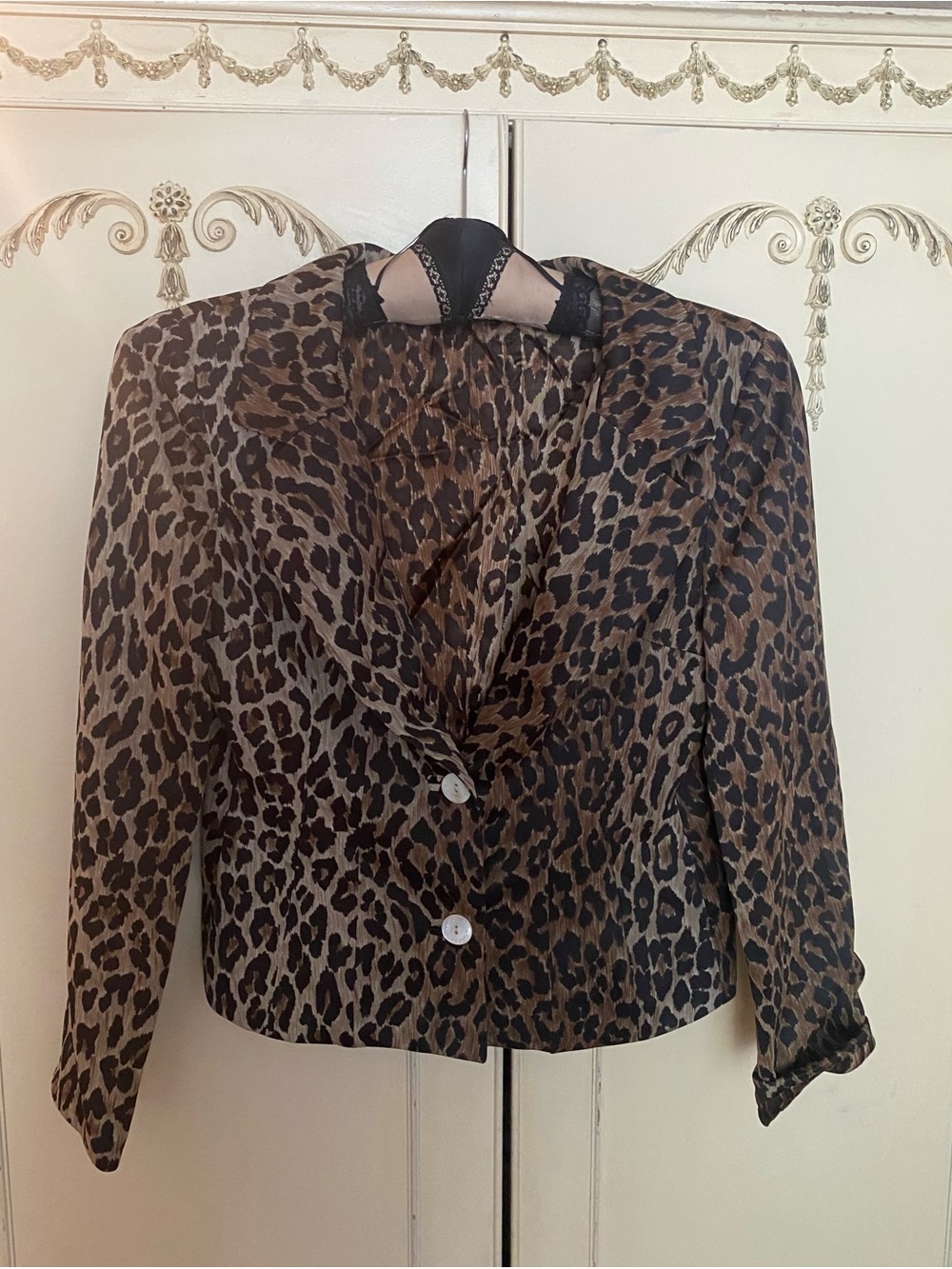 Dolce & Gabbana Leopard Print Blazer in Brown and Black